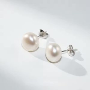 Bông Tai Ngọc Trai Nụ Tự Nhiên 6mm AAA+ Bạc S925 Cao cấp