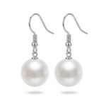 Bông tai Ngọc Trai Nuôi Nước Ngọt 8mm AAA – Khóa Móc Câu Bạc S925